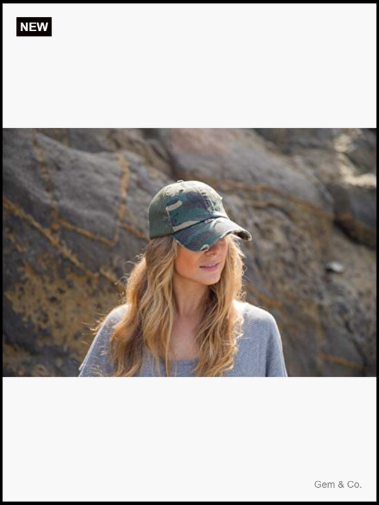 Distressed Trucker Hat - Mesh Back - One Size Adjustable